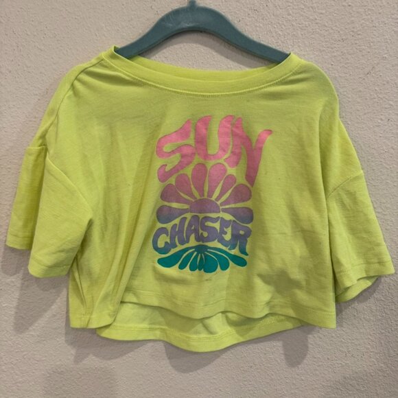 Old Navy Active “Sun Chaser” Neon Cropped Tee – Size XS (5) - Picture 1 of 5